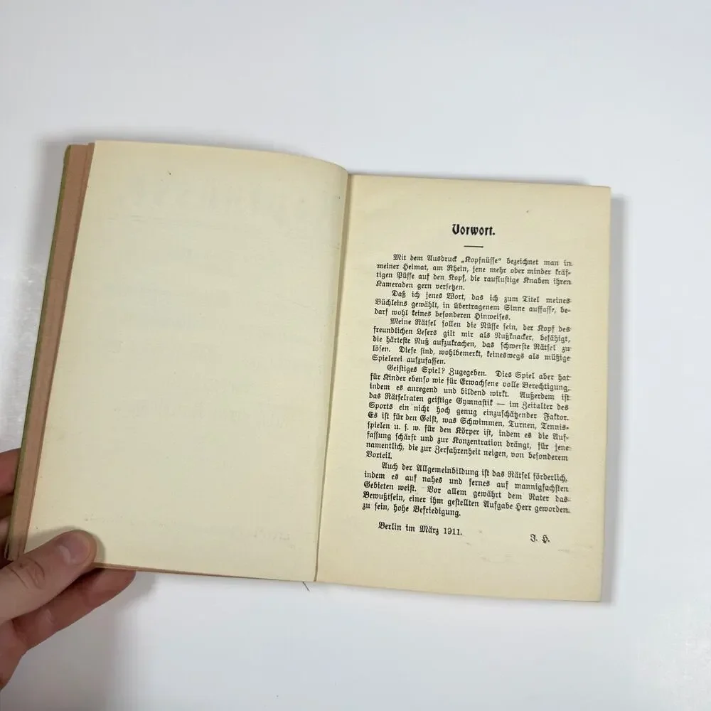 Headnuts Coll By Ida Hofmann 1911 Antique book German Language